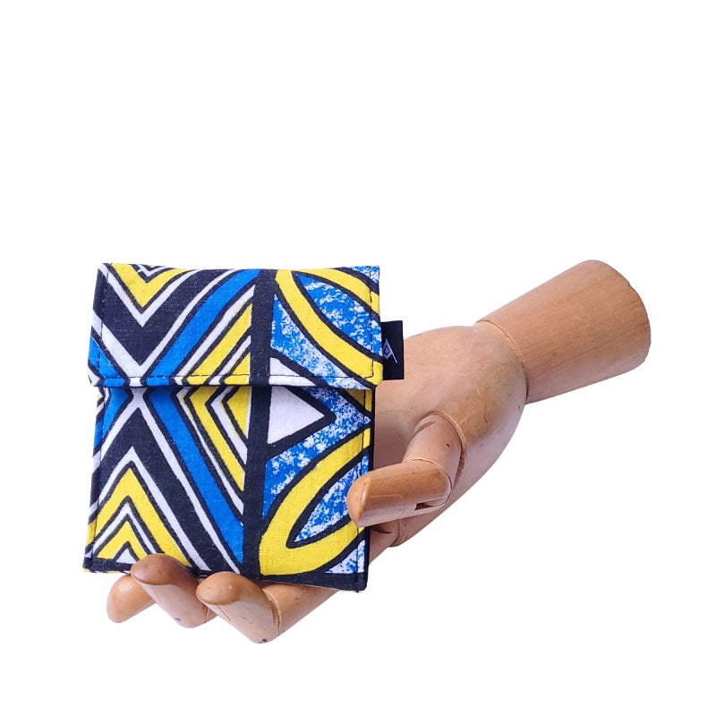 Vintage Geometric Print Velcro Mini Wallet by Anne Marie Beard. Handmade in Austin, Texas since 2004 y'all! annemarie mini wallet austin texas