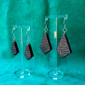 Textile Earrings - Black Shimmer