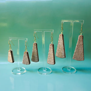 Textile Earrings - Golden Shimmer