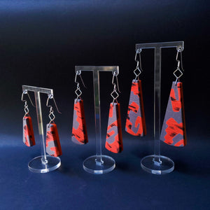Textile Earrings - Pierre Cardin Geo Print